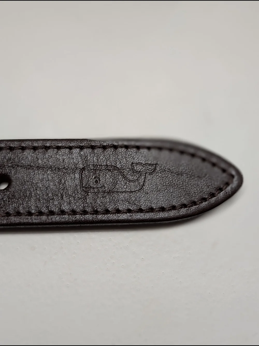 Vineyard Vines Kids Navy Fish Print Belt with Brass Buckle